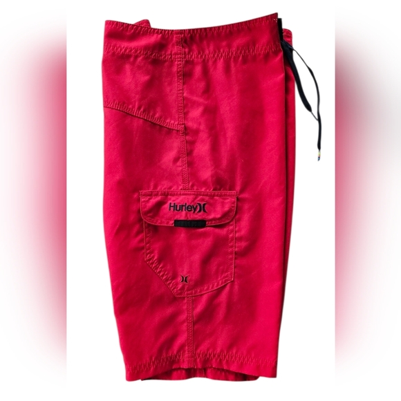 Hurley Red Board Shorts Quick-Dry Swimwear - Size 36 - Picture 4 of 7